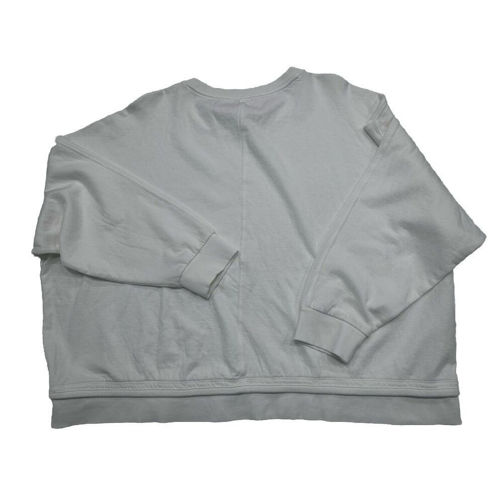 Athleta Sundown Crewneck Sweatshirt Cream Lightweight Plus Sz 1X Athleisure - Picture 4 of 9